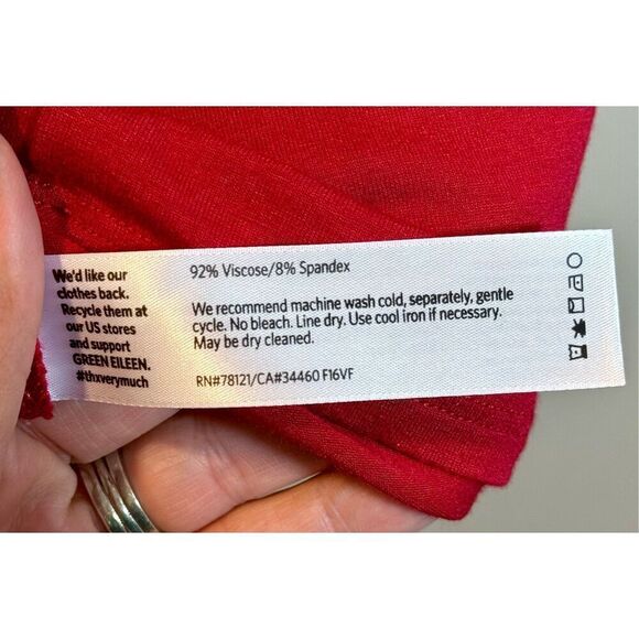 NWOT Eileen Fisher Sueded Cupro Knit Funnel Neck Women's Dress Petite Small - Picture 6 of 10